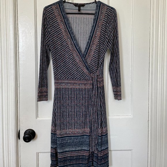 BCBGMaxAzria - Patterned Wrap Dress - Picture 1 of 4